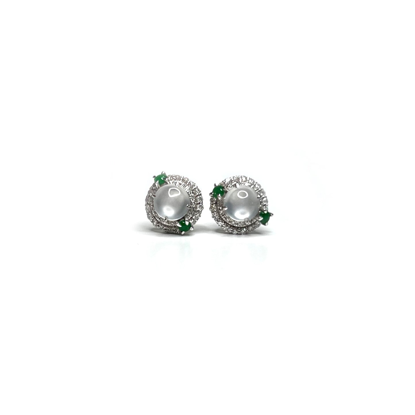 Crystal Clear Jadiete Jade Earring