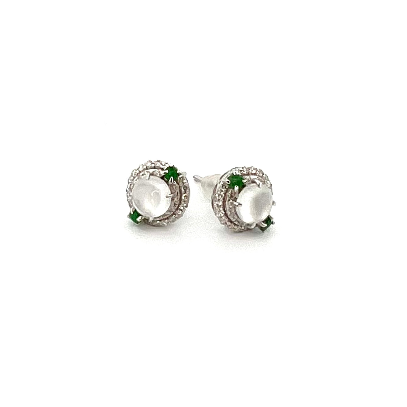 Crystal Clear Jadiete Jade Earring