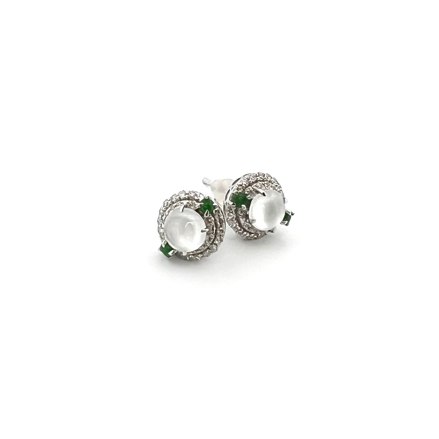 Crystal Clear Jadiete Jade Earring