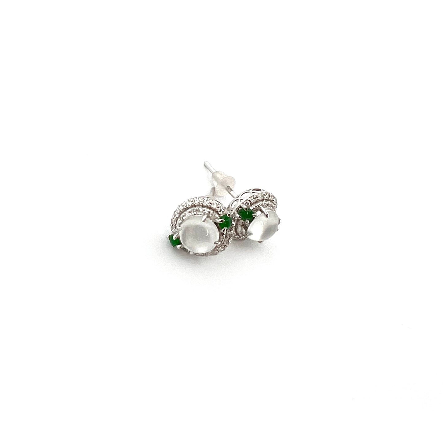 Crystal Clear Jadiete Jade Earring