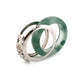 Green Floral - White Gold