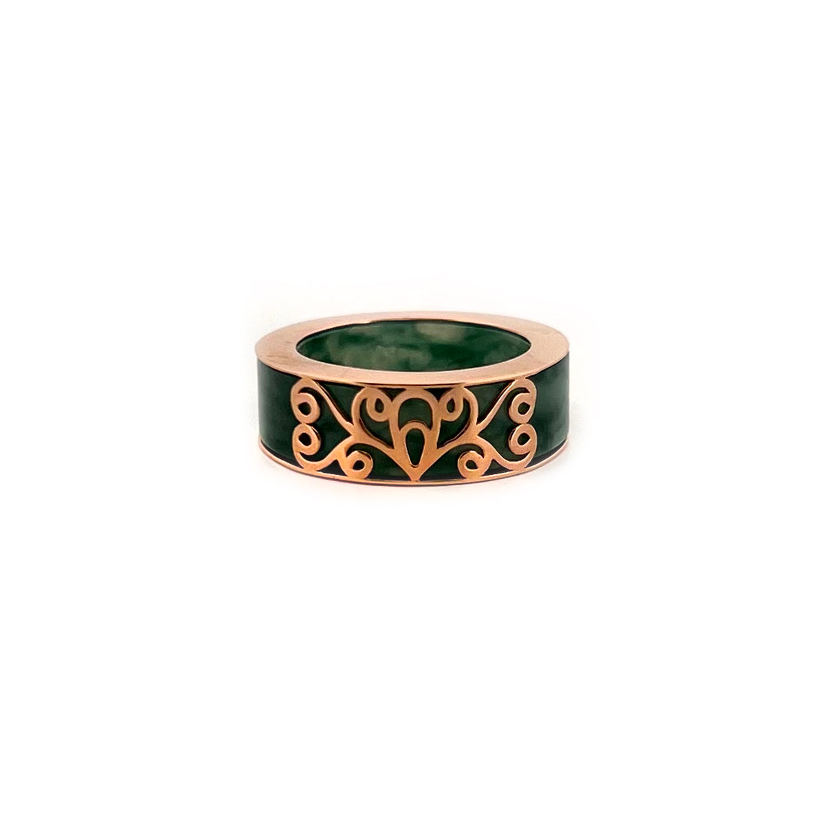 Green Floral - Rose Gold