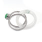 White Ice Jadiete Jade Ring