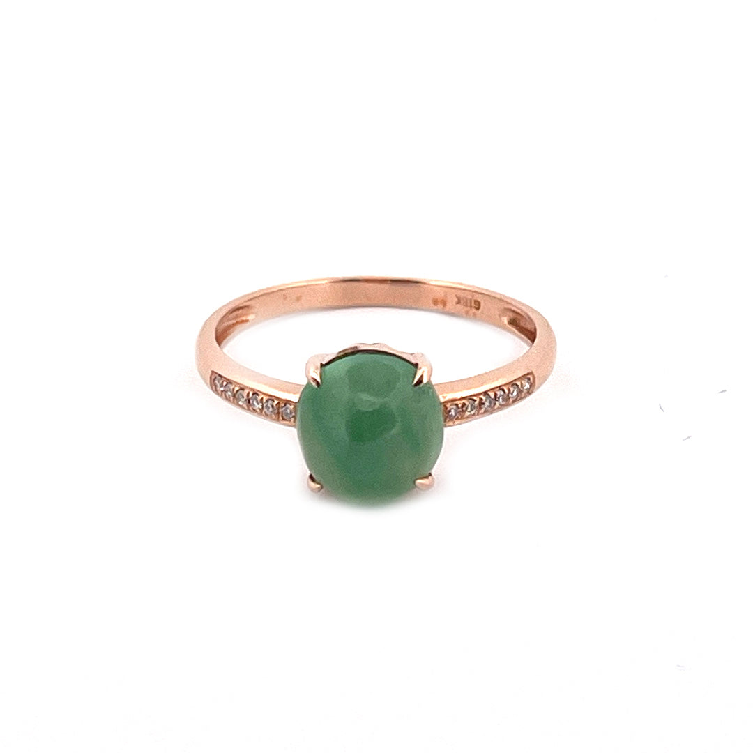 Floral Green Ring