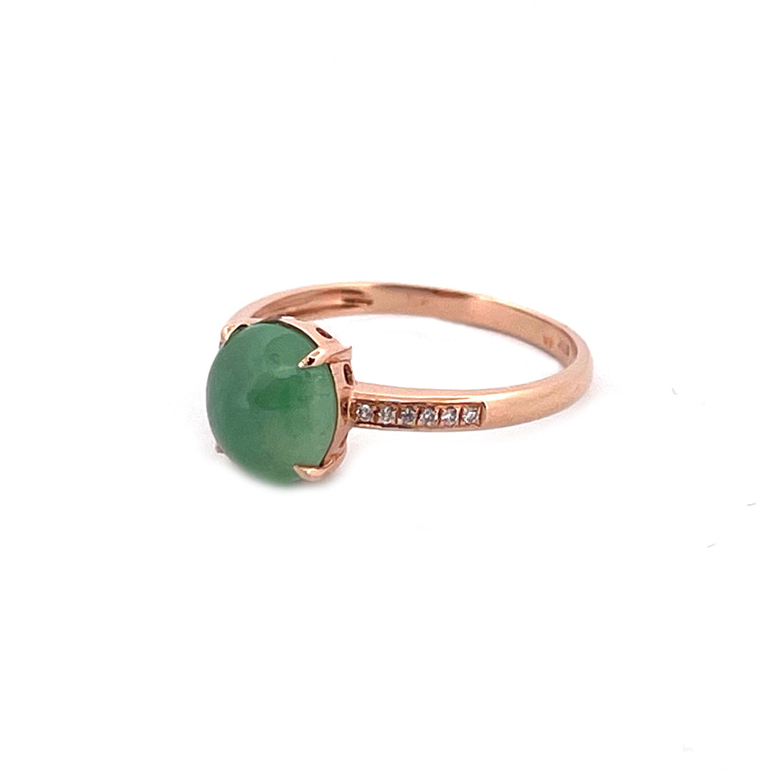 Floral Green Ring