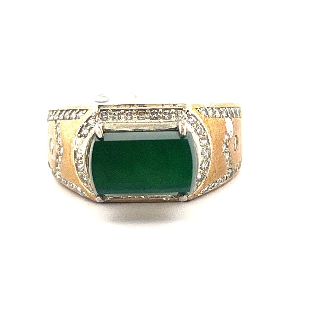 Rectangle Green Jade Stone