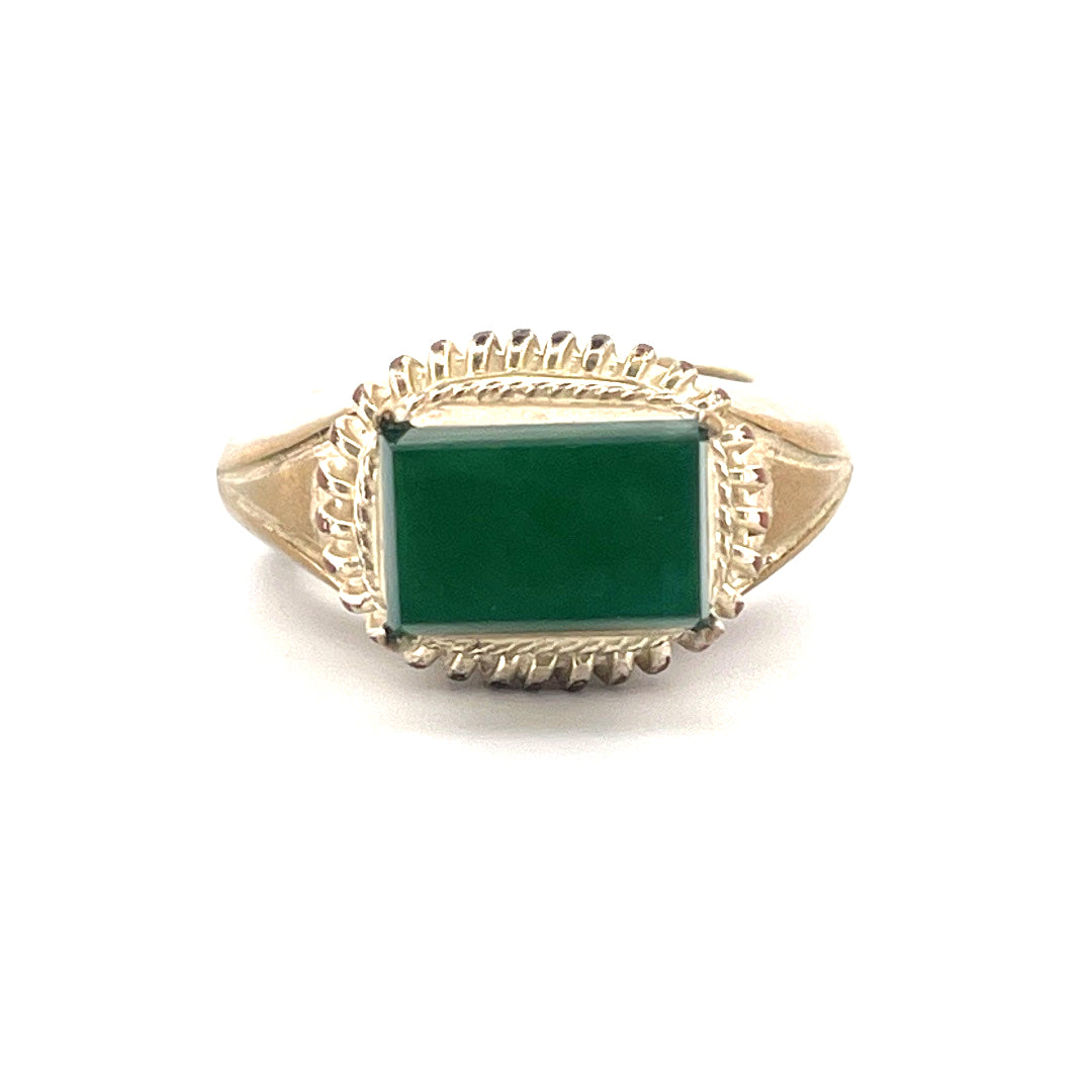 Rectangle Green Jade Stone