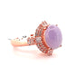 Oval Shape Purple Jade Stone